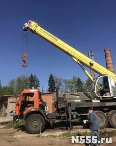 Аренда и услуги автокрана-вездехода, 25 т, 33 м, с гуськом 7